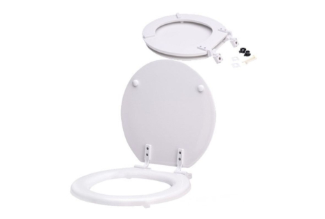 Tavoletta di Ricambio per WC Seaflo Legno Laccato Bianco