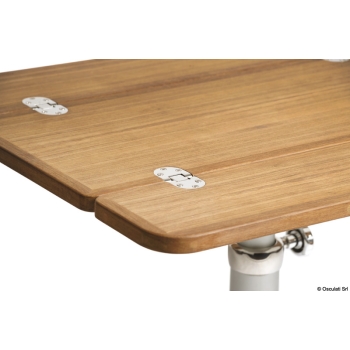 Tavolo teak pieghevole senza bordo 125x80 