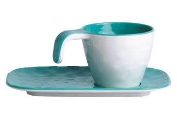 Tazzina da Caffè con Piattino Summer Aqua 