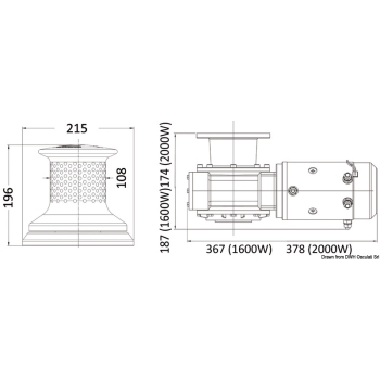 Teleruttore Lewmar 1600 W - 24 V 