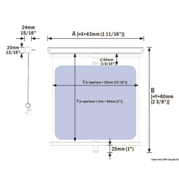 Tenda avvolgibile Oceanair 380 x 280 mm  cassetta rullo bianca