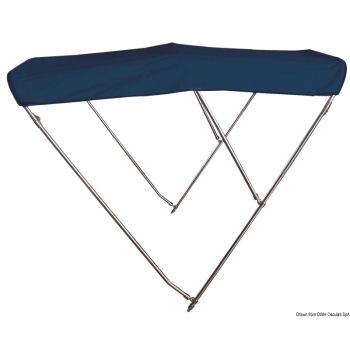Tendalino 3 archi Inox alto cm 170/180 blu 