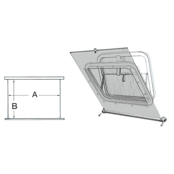 Tendina oscurante bianca 550 x 650 mm 