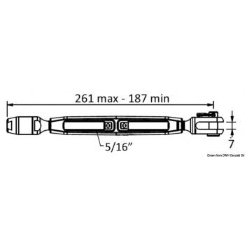 Tenditore canula aperta per draglie tessile Ø4 mm  