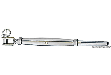 Tenditore inox 10 mm, forcella fissa 