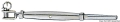 Tenditore inox 10 mm, forcella fissa 