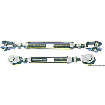 Tenditore inox 12 mm due forcelle fisse 