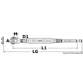 Tenditore inox a pressare 10 mm 