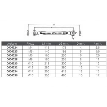 Tenditore Inox Forcella