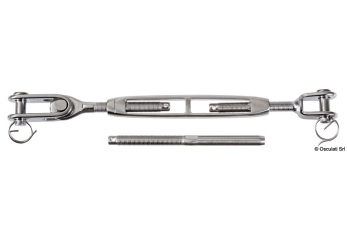 Tenditore per sartiame con cannula aperta in acciaio inox-07.183.01