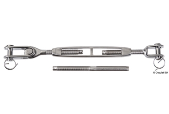 Tenditore sartiame forcella fissa 1/4" cavo 3 mm 