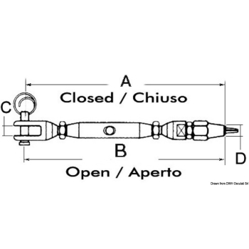 Tenditori inox per Parafil 9 mm 