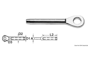 Termin. inox forc.snod. Ø 5mm 