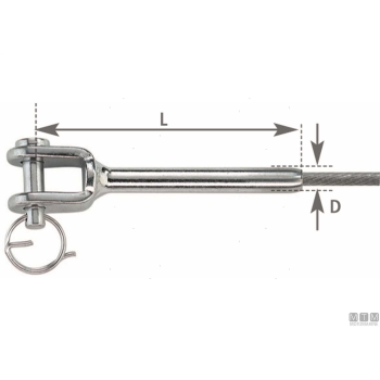 Terminale a pressare forcella d3mm<