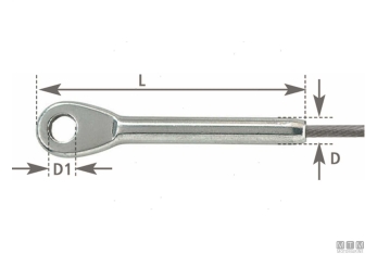 Terminale a pressare occhio d4mm< 