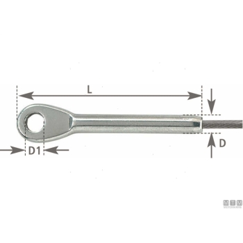 Terminale a pressare occhio d4mm< 