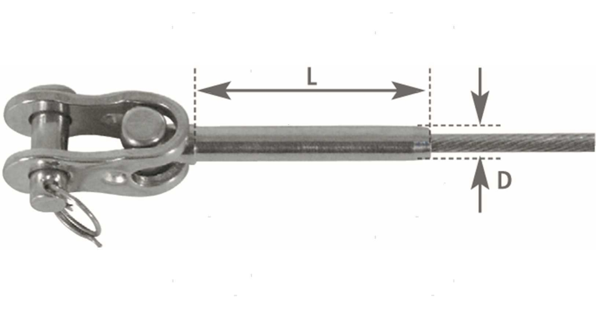 Terminale a pressare snodati d4mm - Cavo Parafil Inox, Redance ...