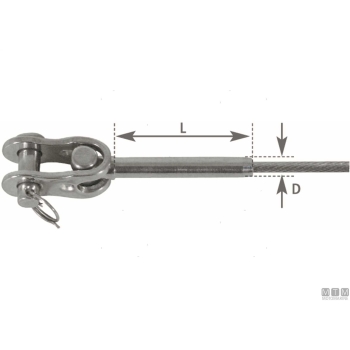 Terminale a pressare snodati d6mm< 