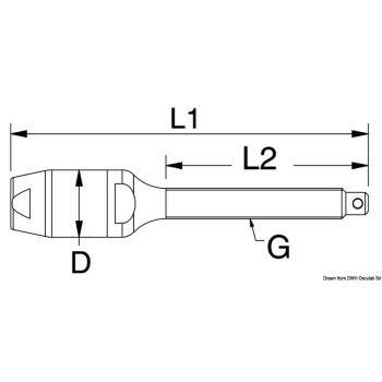 Terminale filettato x rig tessile per cima Ø6 mm 