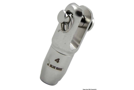 Terminale forcella per rig tessile per cima Ø5 mm 