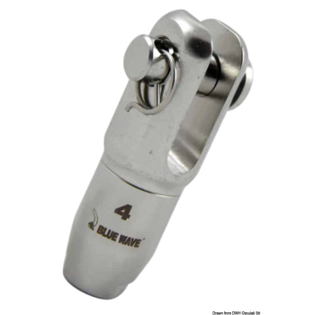 Terminale forcella per rig tessile per cima Ø6 mm 