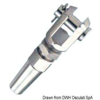 Terminale inox forc. Ø 12 mm 