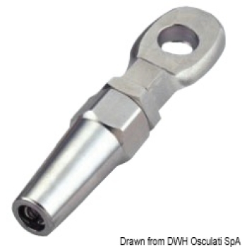Terminale inox occhio Ø 6 mm 