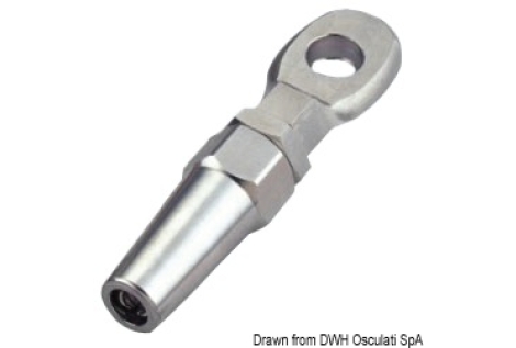 Terminale inox occhio Ø 6 mm 