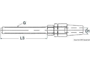 Terminale inox tenditore Ø 4 mm 