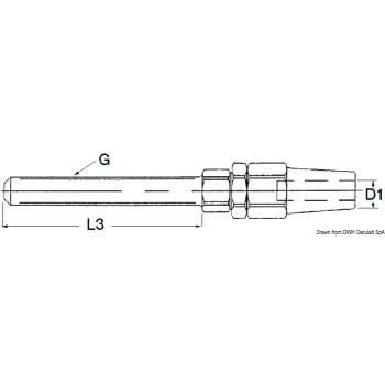 Terminale inox tenditore Ø 4 mm 