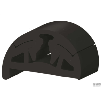 Terminale per profili tipo t1 nero