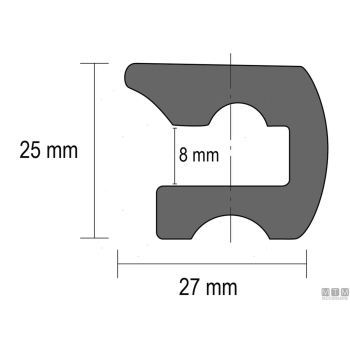 Terminale profili eco nero