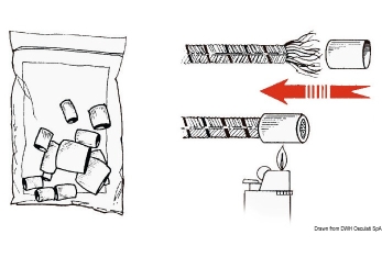Terminali termoretraibili in plastica bianca per intestare le cime-06.202.00