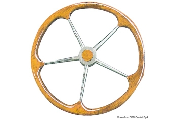 Timone inox teak 500 mm 