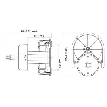 Timoneria t85 coprimozzo bianco