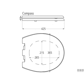 Toilet compass low eco panel 12v