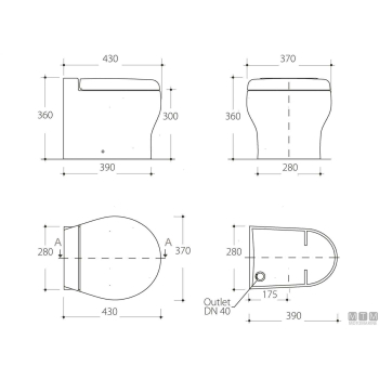 Toilet elegance 2g sft panel 24v