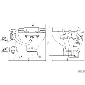 Toilet spx aquat manual compact