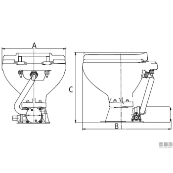 Toilet spx aquat silent compact 12v