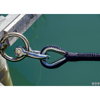 Treccia ormeggio 16 fusi con redancia inox blu navy d10 6m