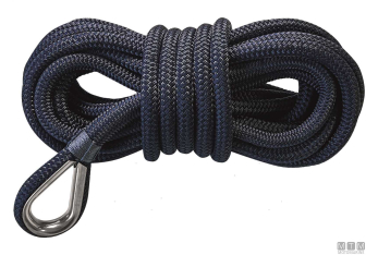 Treccia ormeggio 16 fusi con redancia inox blu navy d10 6m