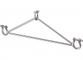 Triangolo di Sostegno in Acciaio Inox per Passerelle 45cm