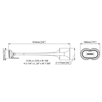 Tromba Elettropneumatica Bitonale Marco RIM-N 