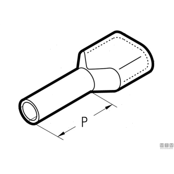 Tubetto term preiso twin 2x1,5mm2 100pz 