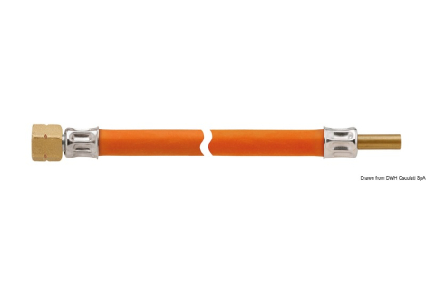 Tubo con filetto 1/4 RST 8 x 1000 mm 