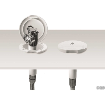 Tubo doccia inox 2.2m attacchi 1/2"-1/2" 