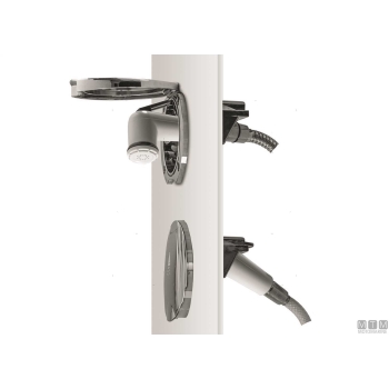 Tubo doccia inox 2.2m attacchi 1/2"-1/2" 