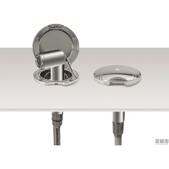 Tubo doccia inox 2.2m attacchi 1/2"-1/2" 