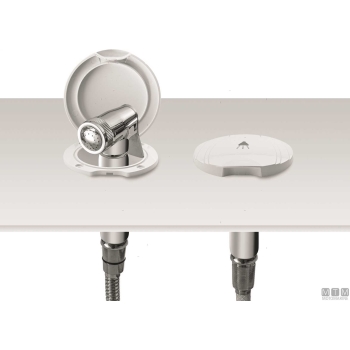 Tubo doccia inox 2.2m attacchi 1/2"-1/2" 