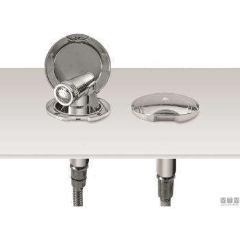 Tubo doccia inox 2.2m attacchi 1/2"-1/2" 